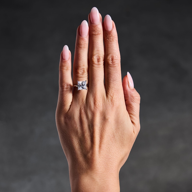 Main Image 2 of 4 CT. T.W. Princess-Cut Certified Lab-Grown Diamond Solitaire Engagement Ring in Platinum (F/VS2)