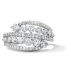 Thumbnail Image 1 of 1-1/4 CT. T.W. Certified Lab-Grown Diamond Five-Row Ring in 10K White Gold (F/VS2)