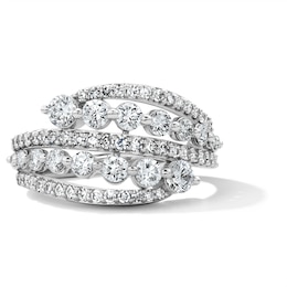 1-1/4 CT. T.W. Certified Lab-Grown Diamond Five-Row Ring in 10K White Gold (F/VS2)