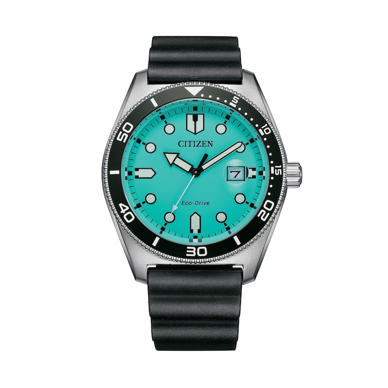 Main Image 1 of Men's Citizen Eco-Drive® Sport Casual Watch with Blue Dial and Black Strap (Model: AW1760-14X)