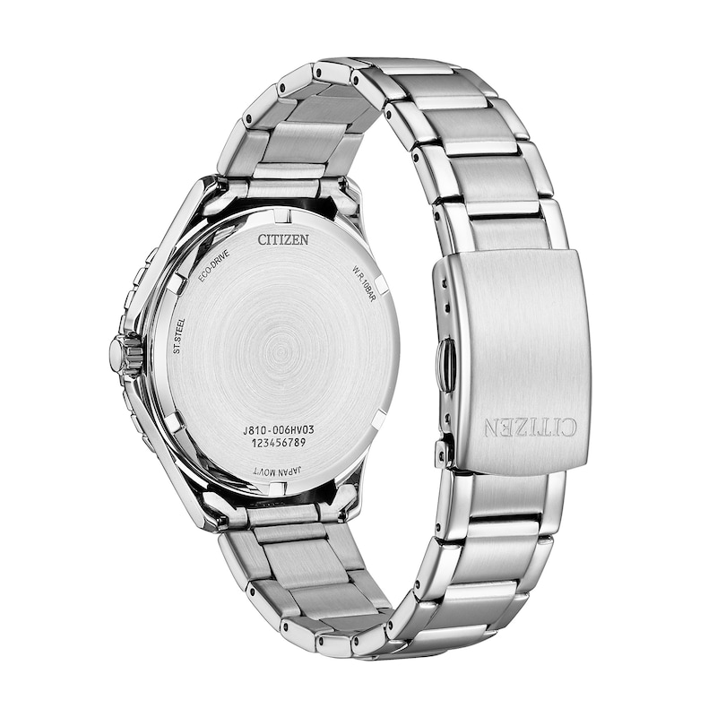 Main Image 3 of Ladies' Citizen Eco-Drive® Weekender Watch with Pink Dial and White Crystal Accents (Model: FE6170-88X)