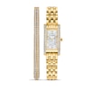 Thumbnail Image 2 of Ladies' Citizen Eco-Drive® Petite Palidoro Gold-Tone IP Watch with MOP Dial and Crystal Bracelet (Model: EG7112-59Y)