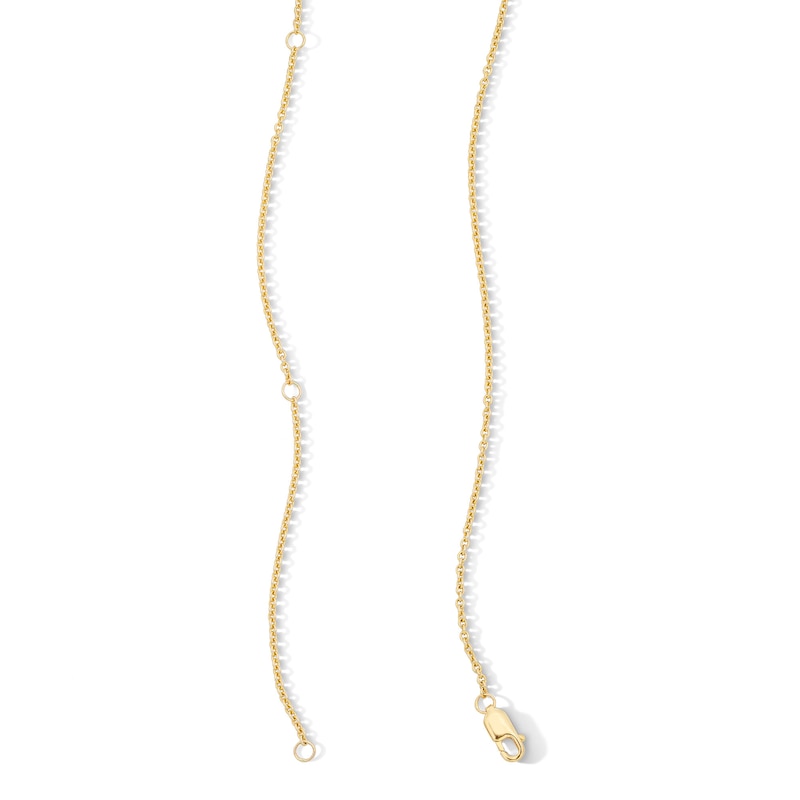 Main Image 2 of 1/3 CT. T.W. Bezel-Set Black and White Diamond Station Necklace in Sterling Silver with 14K Gold Plate