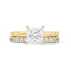 Thumbnail Image 1 of 2 CT. T.W. Princess-Cut Certified Lab-Grown Diamond Solitaire Bridal Set in 14K Gold (F/VS2)