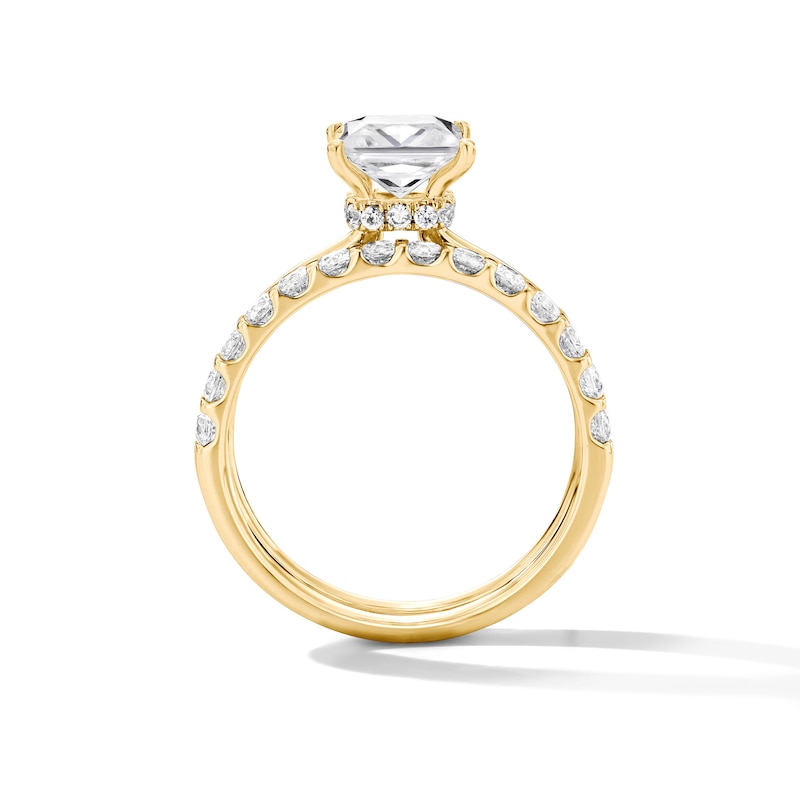 Main Image 2 of 2 CT. T.W. Princess-Cut Certified Lab-Grown Diamond Solitaire Bridal Set in 14K Gold (F/VS2)