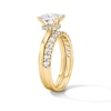 Thumbnail Image 4 of 2 CT. T.W. Princess-Cut Certified Lab-Grown Diamond Solitaire Bridal Set in 14K Gold (F/VS2)