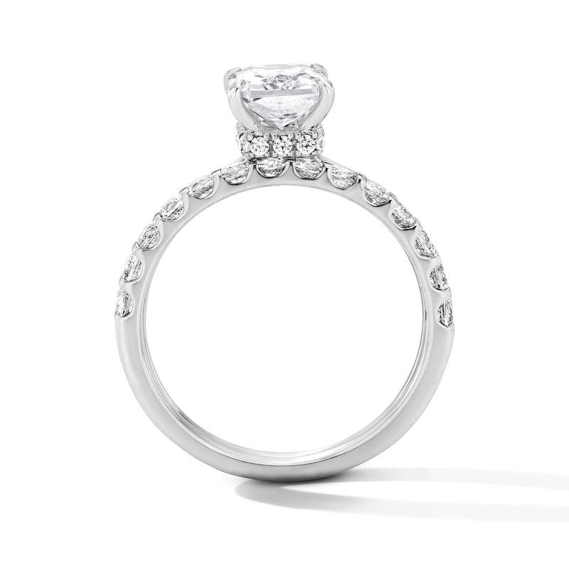 Main Image 2 of 2 CT.T.W. Radiant-Cut Certified Lab-Grown Diamond Solitaire Bridal Set in 14K White Gold (F/VS2)