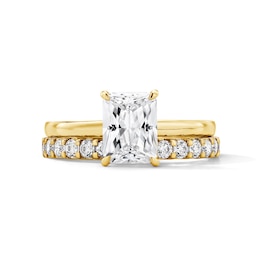 2 CT.T.W. Radiant Certified Lab-Grown Diamond Solitaire Bridal Set in 14K Gold (F/VS2)