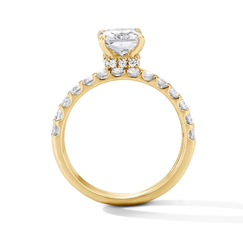 Main Image 2 of 2 CT.T.W. Radiant Certified Lab-Grown Diamond Solitaire Bridal Set in 14K Gold (F/VS2)