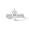 Thumbnail Image 1 of 2 CT. T.W. Marquise-Cut Certified Lab-Grown Diamond Solitaire Bridal Set in 14K White Gold (F/VS2)