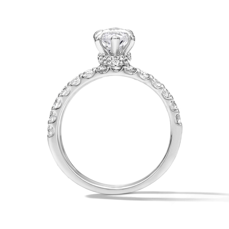 Main Image 2 of 2 CT. T.W. Marquise-Cut Certified Lab-Grown Diamond Solitaire Bridal Set in 14K White Gold (F/VS2)