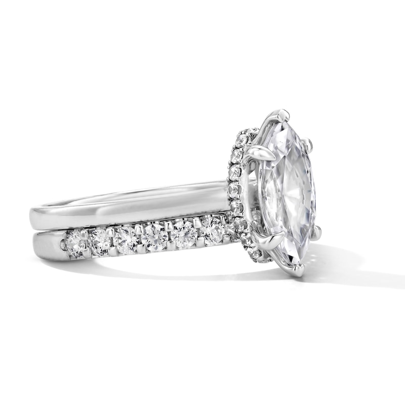 Main Image 3 of 2 CT. T.W. Marquise-Cut Certified Lab-Grown Diamond Solitaire Bridal Set in 14K White Gold (F/VS2)