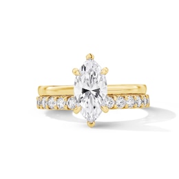 2 CT. T.W. Marquise-Cut Certified Lab-Grown Diamond Solitaire Bridal Set in 14K Gold (F/VS2)