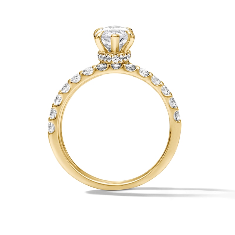 Main Image 2 of 2 CT. T.W. Marquise-Cut Certified Lab-Grown Diamond Solitaire Bridal Set in 14K Gold (F/VS2)