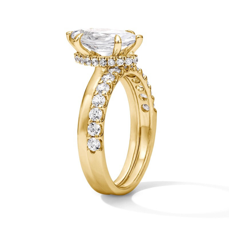 Main Image 4 of 2 CT. T.W. Marquise-Cut Certified Lab-Grown Diamond Solitaire Bridal Set in 14K Gold (F/VS2)