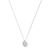 Thumbnail Image 1 of 5/8 CT. T.W. Pear-Shaped Lab-Grown Diamond Frame Necklace in 10K White Gold (F/SI2)