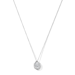 5/8 CT. T.W. Pear-Shaped Lab-Grown Diamond Frame Necklace in 10K White Gold (F/SI2)