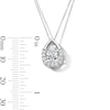 Thumbnail Image 2 of 5/8 CT. T.W. Pear-Shaped Lab-Grown Diamond Frame Necklace in 10K White Gold (F/SI2)