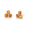 Thumbnail Image 1 of Citrine Trio and 1/20 CT. T.W. Diamond Stud Earrings in 14K Rose Gold