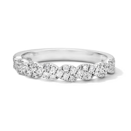 1/3 CT. T.W. Certified Lab-Grown Diamond Twist Anniversary Band in 14K White Gold (F/VS2)