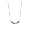 Thumbnail Image 1 of 1/2 CT. T.W. Black Diamond Curved Bar Necklace in Sterling Silver with 14K Gold Plate - 16.5"