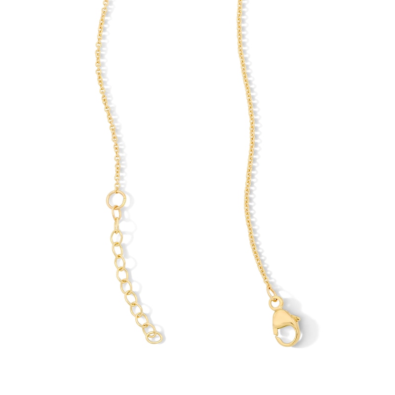 Main Image 2 of 1/2 CT. T.W. Black Diamond Curved Bar Necklace in Sterling Silver with 14K Gold Plate - 16.5"