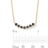 Thumbnail Image 3 of 1/2 CT. T.W. Black Diamond Curved Bar Necklace in Sterling Silver with 14K Gold Plate - 16.5"