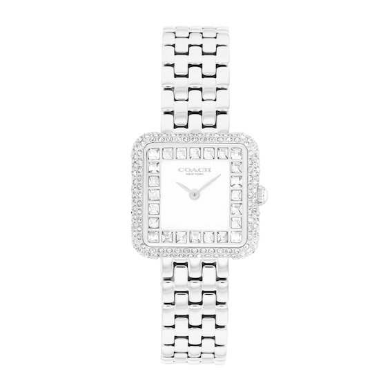 Ladies' Coach Cass Crystal Accent Analog Watch with White Dial (Model: 14504558)