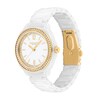 Thumbnail Image 2 of Ladies' Coach Kitt White Ceramic Analog Watch with White Dial and Crystal Bezel (Model: 14504562)