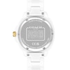 Thumbnail Image 3 of Ladies' Coach Kitt White Ceramic Analog Watch with White Dial and Crystal Bezel (Model: 14504562)