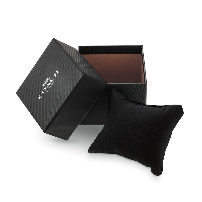 Main Image 5 of Ladies' Coach Kitt Brown Ceramic Analog Watch with Brown Dial and Crystal Bezel (Model: 14504563)