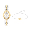 Thumbnail Image 1 of Ladies' Coach Sammy Two-Tone Analog Watch with Silver-Tone Oval Dial and Bracelet Set (Model: 14000128)