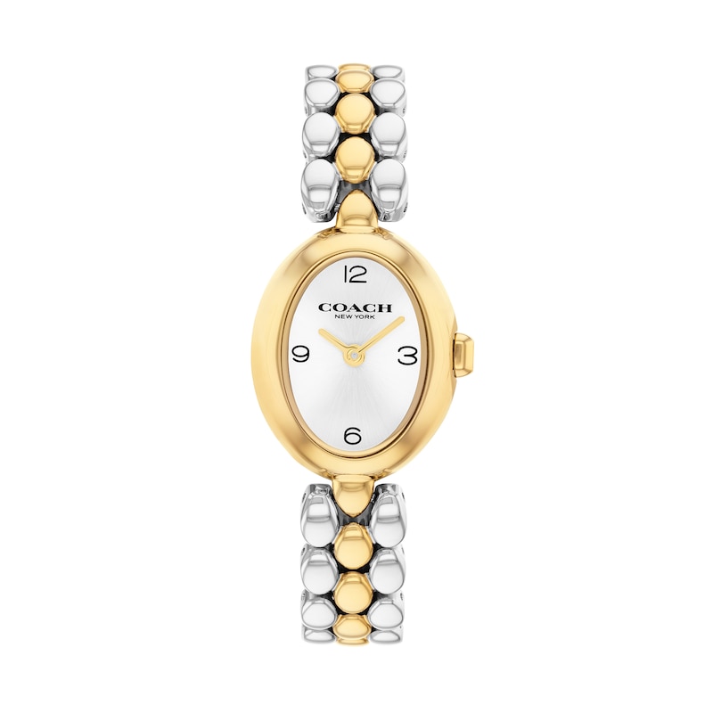 Main Image 2 of Ladies' Coach Sammy Two-Tone Analog Watch with Silver-Tone Oval Dial and Bracelet Set (Model: 14000128)