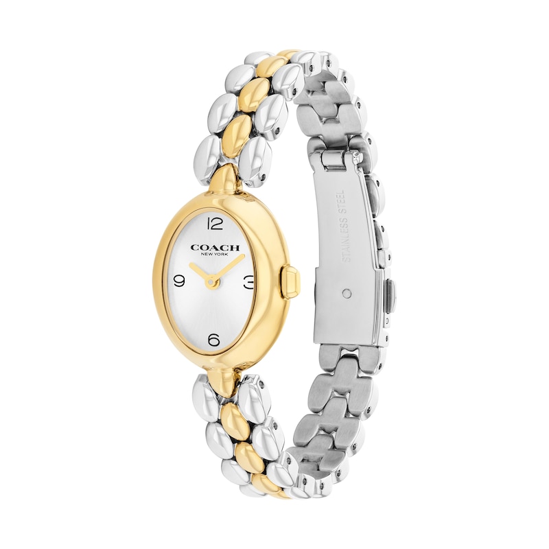 Main Image 3 of Ladies' Coach Sammy Two-Tone Analog Watch with Silver-Tone Oval Dial and Bracelet Set (Model: 14000128)