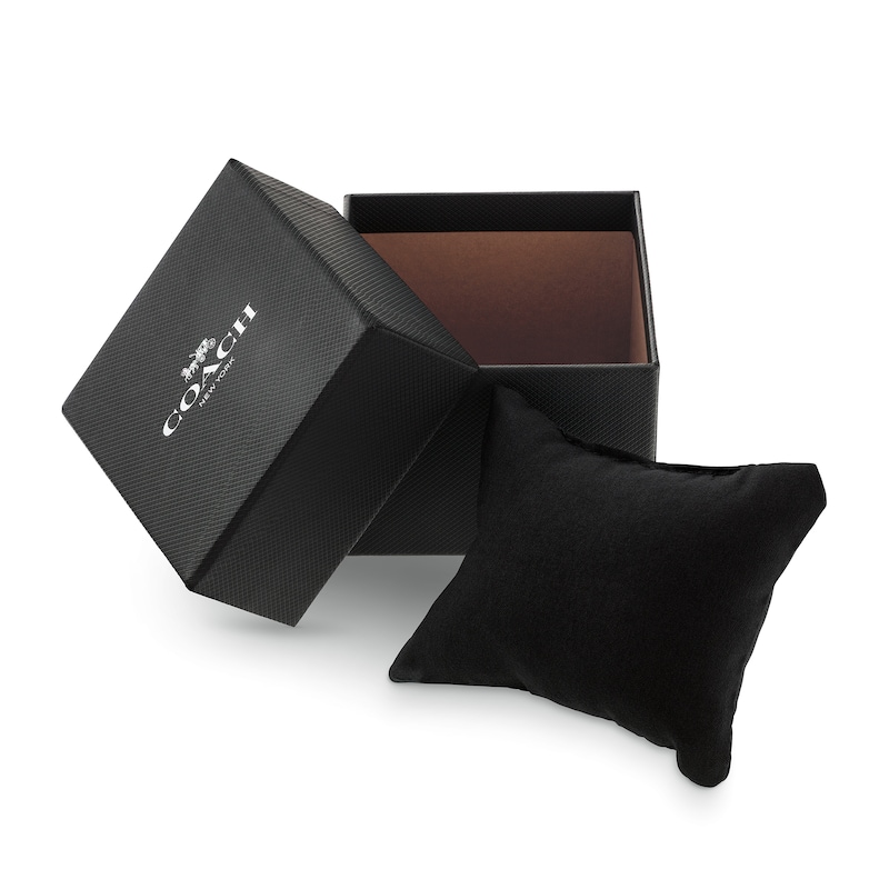 Main Image 5 of Ladies' Coach Gold-Tone IP Analog Watch with Gold-Tone Dial and Mesh Band (Model: 14504553)