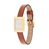 Thumbnail Image 2 of Ladies' Coach Mara Gold-Tone IP Analog Watch with Ivory Dial and Brown Leather Strap (Model: 14504584)
