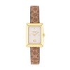 Thumbnail Image 1 of Ladies' Coach Mara Gold-Tone IP Analog Watch with Ivory Dial and Brown Leather Strap (Model: 14504617)