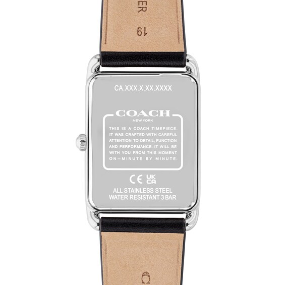Unisex Coach Analog Watch with Silver-Tone Rectangle Dial  display picture 3