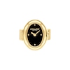 Thumbnail Image 1 of Ladies' Coach Sammy Gold-Tone IP Analog Ring Watch with Black Oval Dial (Model: 14504623)