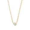 Thumbnail Image 1 of 1/10 CT. T.W. Multi-Diamond Heart Necklace in Sterling Silver with 14K Gold Plate