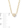 Thumbnail Image 2 of 1/10 CT. T.W. Multi-Diamond Heart Necklace in Sterling Silver with 14K Gold Plate