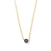 Thumbnail Image 1 of 1/2 CT. T.W. Black Diamond Solitaire Necklace in Sterling Silver with 14K Gold Plate