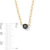 Thumbnail Image 2 of 1/2 CT. T.W. Black Diamond Solitaire Necklace in Sterling Silver with 14K Gold Plate