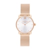 Thumbnail Image 1 of Ladies' Coach Rose-Tone IP Analog Watch with Silver-Tone Dial and Mesh Band (Model: 14504222)