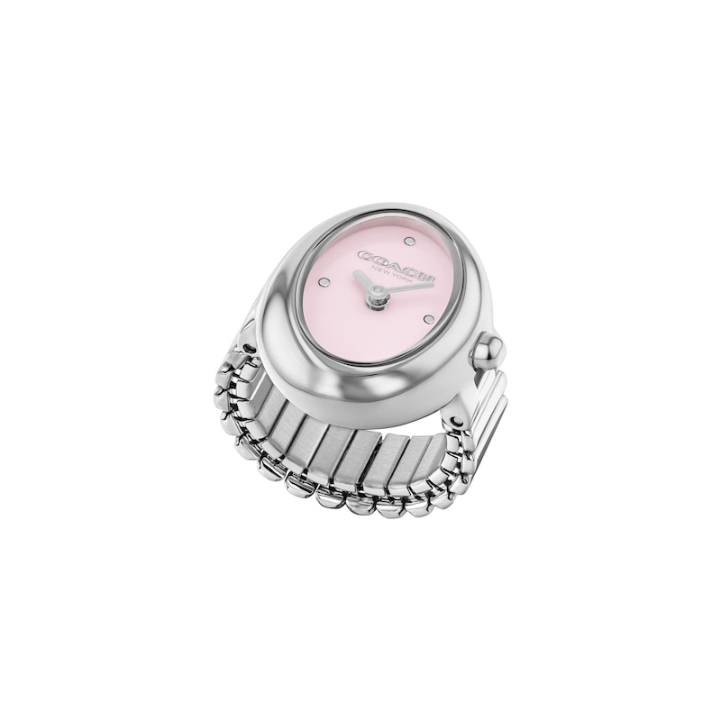 Main Image 2 of Ladies' Coach Sammy Analog Ring Watch with Pink Oval Dial (Model: 14504624)