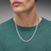 Thumbnail Image 2 of 5.7mm Pavé Flat Curb Chain Necklace in Solid Sterling Silver - 22"