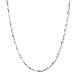 2.0mm Box Chain Necklace in Solid Sterling Silver - 22"