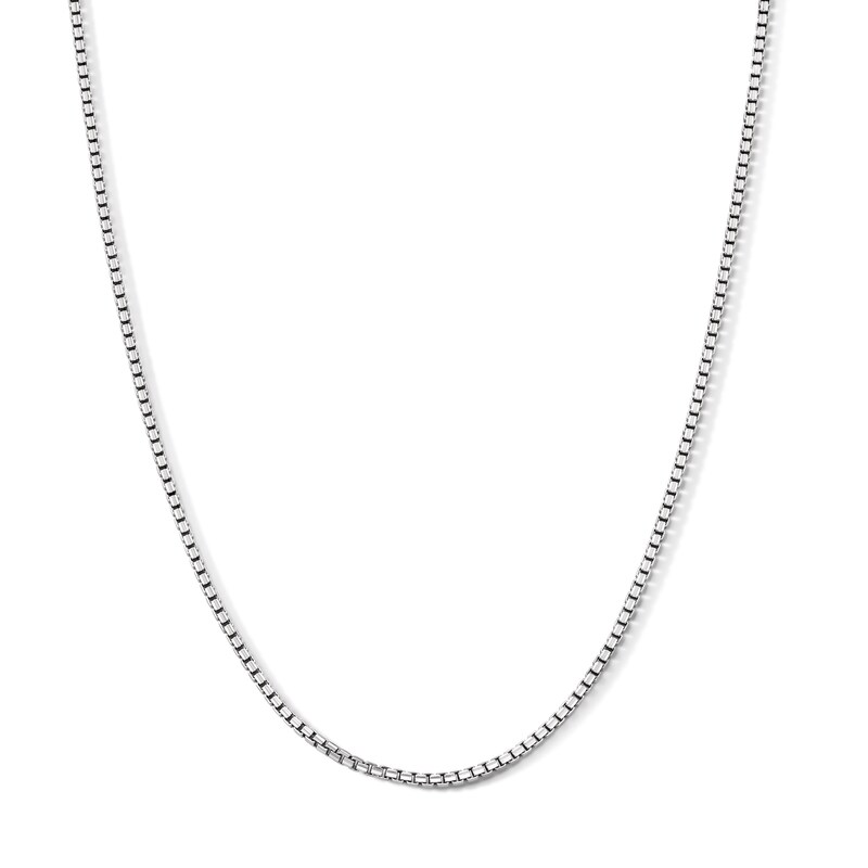 Main Image 1 of 2.0mm Box Chain Necklace in Solid Sterling Silver - 22"