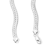 Thumbnail Image 3 of 6.2mm Herringbone Chain Necklace in Solid Sterling Silver - 22"