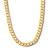 Thumbnail Image 1 of 8.5mm Diamond-Cut Curb Chain Necklace in Hollow 10K Gold - 22"